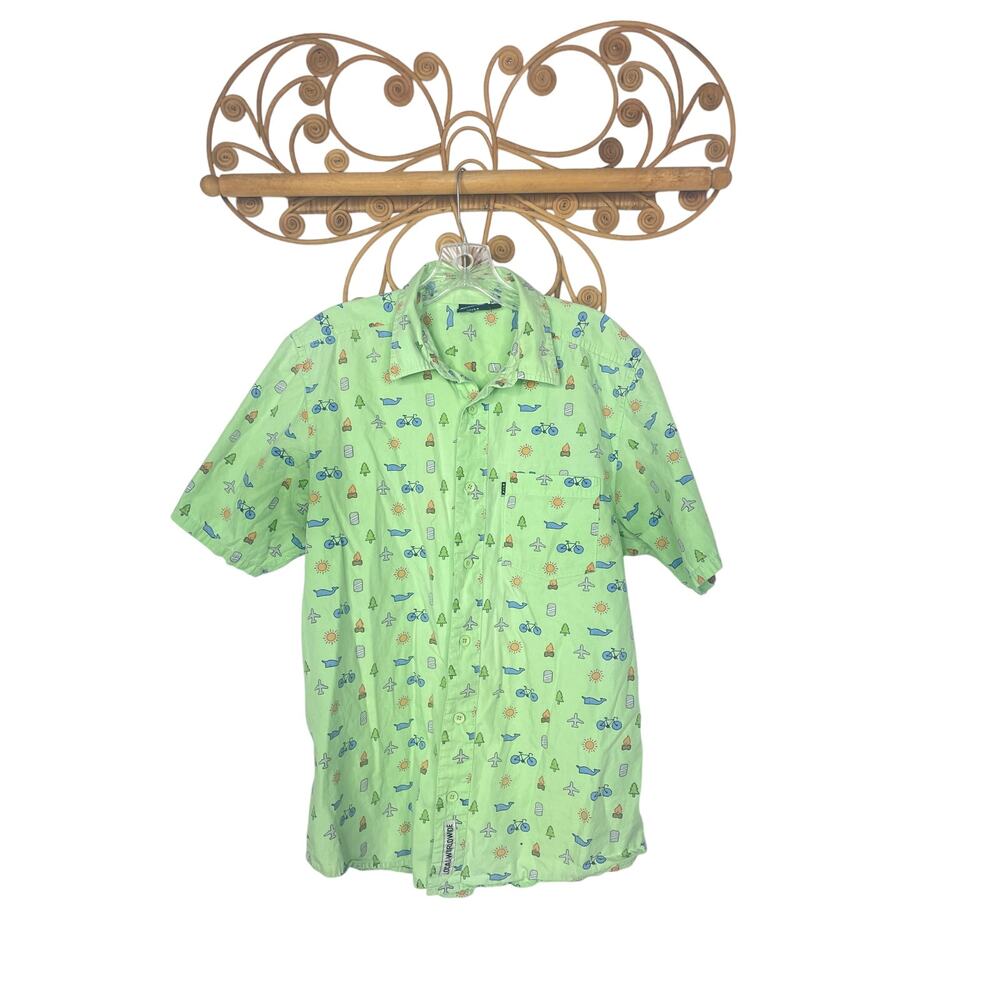 Kavu men's novelty print camp shirt button down M